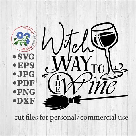 Download Free Witch way to the wine SVG | Halloween quote Crafts